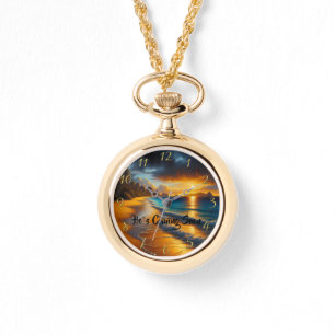 HIJ KOMT SNEL Christelijke Faith oceaan. Horloge