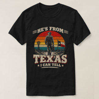 Hij komt uit Texas, dat kan ik zien Vintage Wester T-shirt