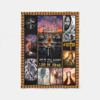 Hij kwam tot een lammeren van God-leeuw van Judah Fleece Deken