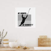hij laat de scores hockey zien poster (Keuken)