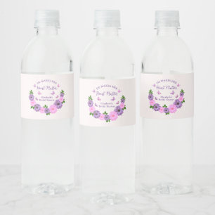 Hij laat haar hart fladderen Vlinderthema Bruidsme Waterfles Etiket