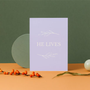 Hij Leeft Christelijke Pasen Kaart – Lavendel Gelo