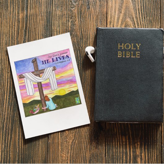 Hij leeft Inspirerend Briefkaart