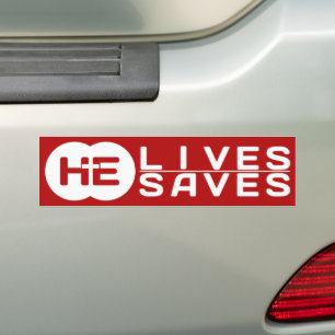 HIJ leeft van hem en redt hem Kruis Jezus Bumpersticker