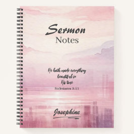 Hij maakte alles mooie Waterverf zonsondergang Notitieboek