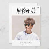 Hij maakte het Moderne Afstuderen van de Calligraf Aankondiging (Voorkant / Achterkant)