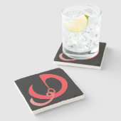 Hij - Marble Stone Onderzetter (Zijkant)