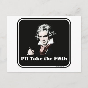 Hij neemt de vijfde. briefkaart