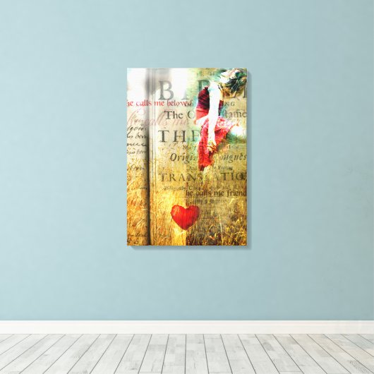 Hij noemt me geliefd canvas afdruk (Insitu (Houten vloer))