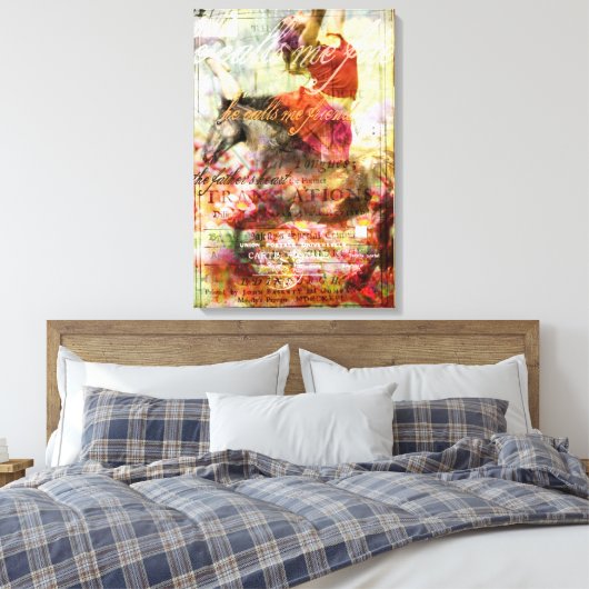 Hij noemt me vriend canvas afdruk (Insitu (Slaapkamer))