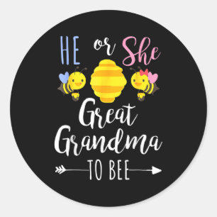 Hij of oma om oma te verwachten ronde sticker