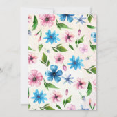 Hij of zij Baby Bunny Gender Reopenbaart zich Kaart (Achterkant)