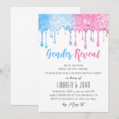 Hij of zij Ballon Gender Reopenbaart Uitnodiging (Voorkant / Achterkant)