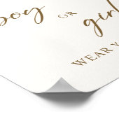 Hij of zij Boho Babykleding Genderonthulling Poster (Hoek)