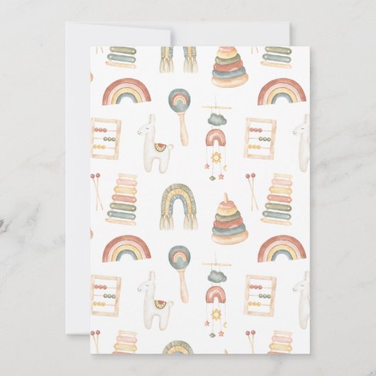 Hij of zij Boho Clothes Gender Reopenbaart uitnodi Kaart (Achterkant)