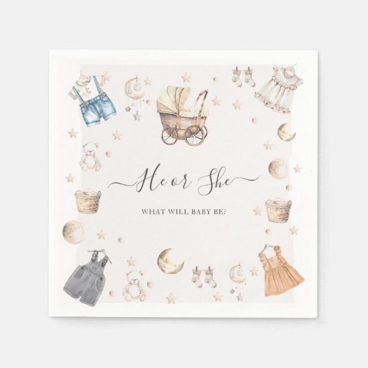 Hij of zij Boho kleding gender openbaren Servet (Voorkant)