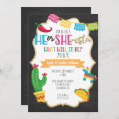 Hij of zij Fiesta Theme Gender onthullen Kaart (Voorkant / Achterkant)