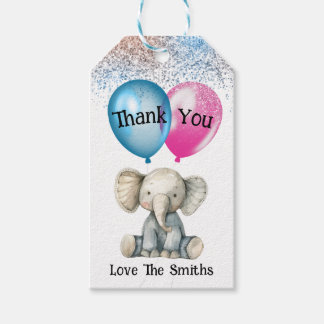 Hij of Zij Gender Reveal Party Dank u Cadeau Label Cadeaulabel