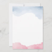 Hij of zij heeft een roze en blauwe ballon kaart (Achterkant)