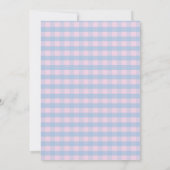 Hij of zij luiers en doekjes Gender Reveal Gingham Kaart (Achterkant)