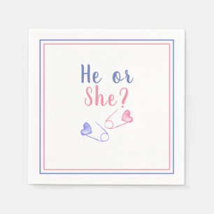 Hij of zij maakt Baby shower bekend Servet