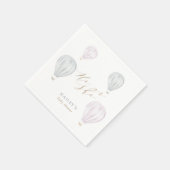 Hij of zij maakt het Baby shower van de luchtballo Servet (Hoek)