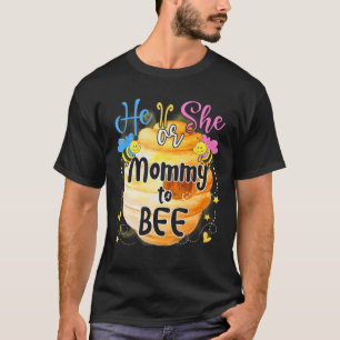 Hij of zij mama om seksespecifieke bijenoverlagen t-shirt
