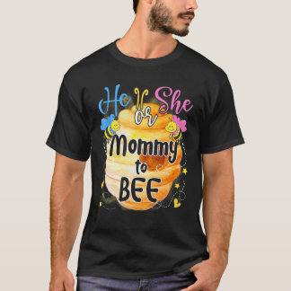 Hij of zij mama om seksespecifieke bijenoverlagen  t-shirt