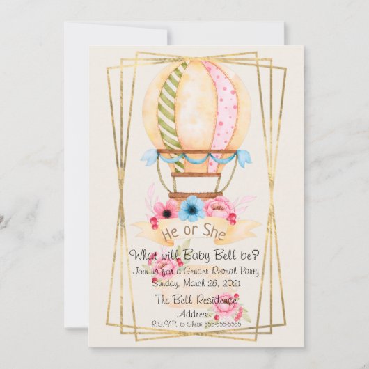 Hij of zij nodigt de partij uit kaart (Voorkant)