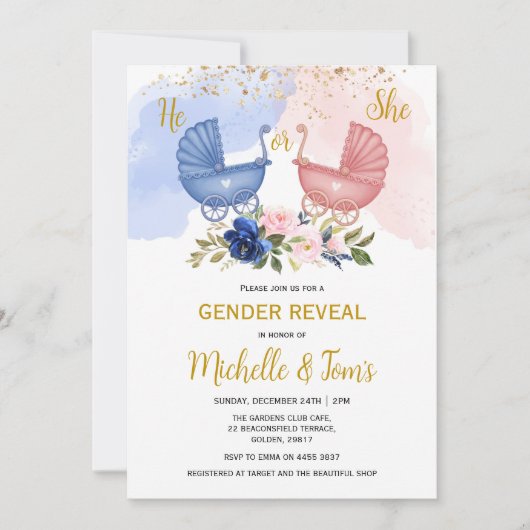 Hij of zij nodigt de partij uit kaart (Voorkant)