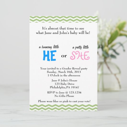 Hij of zij nodigt de vrouw uit kaart (Staand voorkant)