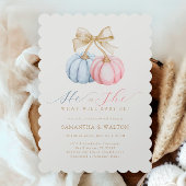 Hij of zij onthult Baby shower uitnodiging