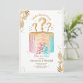 Hij of zij onthult de uitnodiging (Staand voorkant)