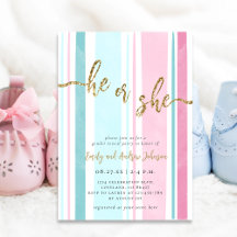 Hij of Zij Pink and Blue Gender Reveal