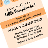 Hij of zij pompoen Halloween Geslacht onthullen Kaart