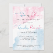 Hij of zij roze en blauw geslacht onthullen sjablo kaart (Voorkant)