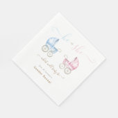 Hij of Zij, Roze of Blauwe Kinderwagens Gender Rev Servet (Hoek)