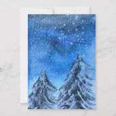 Hij of zij Snowflake Winter Wonderland Baby shower Kaart (Achterkant)