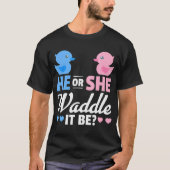 Hij of zij waddle het zijn Shirt duck gender revea (Voorkant)