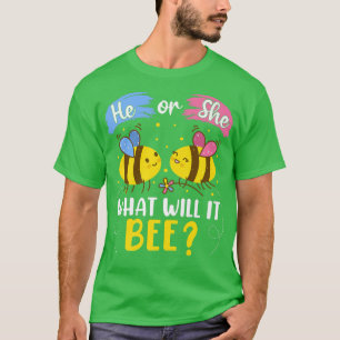 Hij of zij wat het gender zal zijn onthullen Baby T-shirt