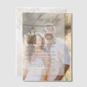 Hij of zij Wildflower Baby kleding Geslacht onthul Vellum Uitnodigingen (Offset (Koppel))