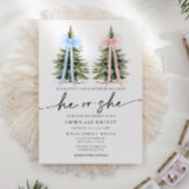 Hij of zij Winter Bow Geslacht Onthulling Uitnodig Kaart