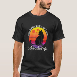 Hij rookt mam en tante Life Cat Mam en Love T-shirt