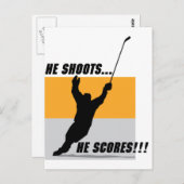 Hij schiet..Hij scoort! Briefkaart (Voorkant / Achterkant)