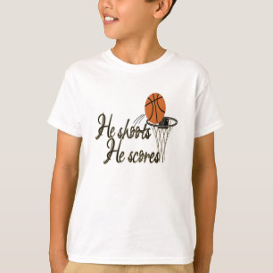 Hij schiet op...hij scoort t-shirt