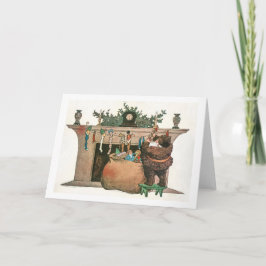 Hij sprak geen woord kerstman feestdagen kaart