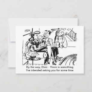 Hij stelde de vraag, grappig save the date