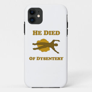 Hij stierf aan dysenterie Notitieboek iPhone 11 Hoesje