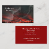 Hij stierf alleen voor jou... visitekaartje (Voorkant / Achterkant)