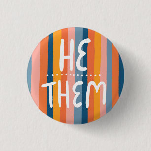 HIJ/THEM zet kleurrijke handletterstrepen af Ronde Button 3,2 Cm